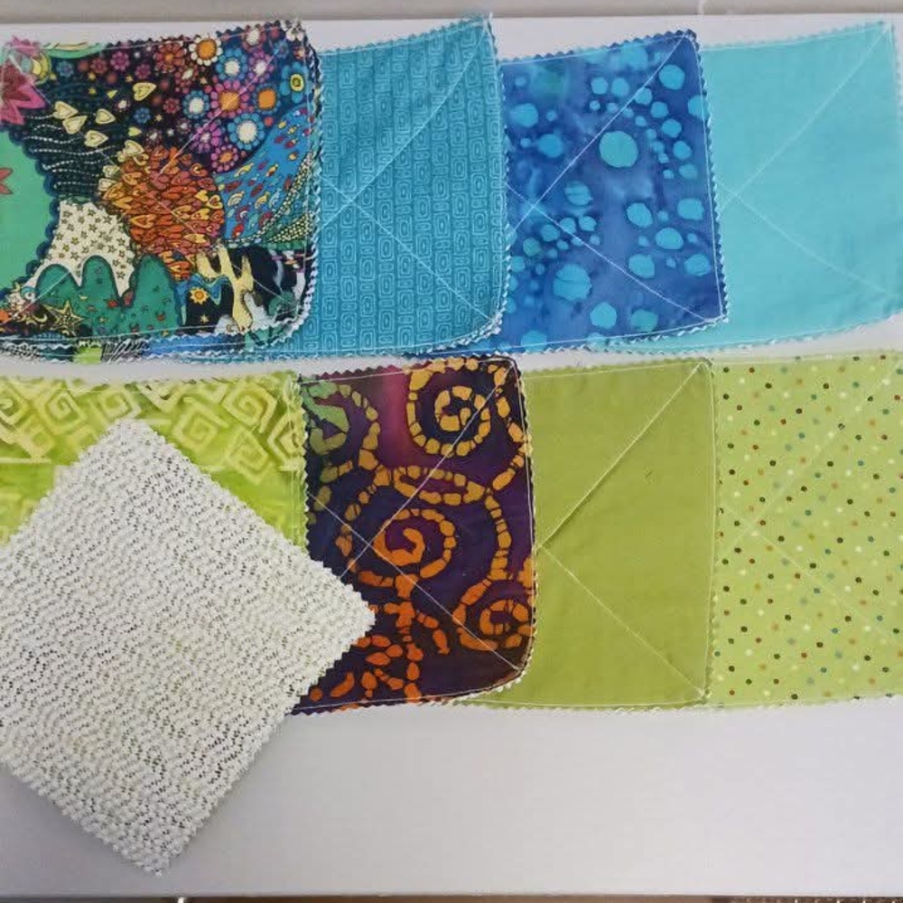 Colorful Quilted Fabric Jar Openers